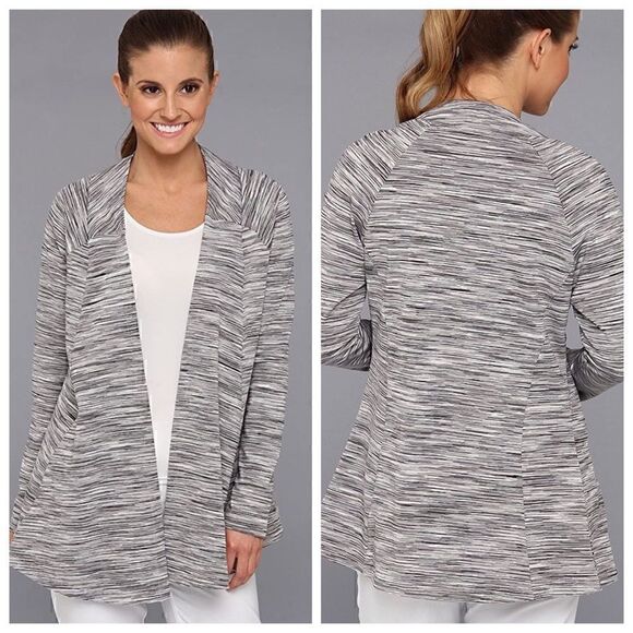 Tail Open cardigan Womens size Large light Hatha Yoga Heather Gray Jersey Fall - Picture 1 of 12